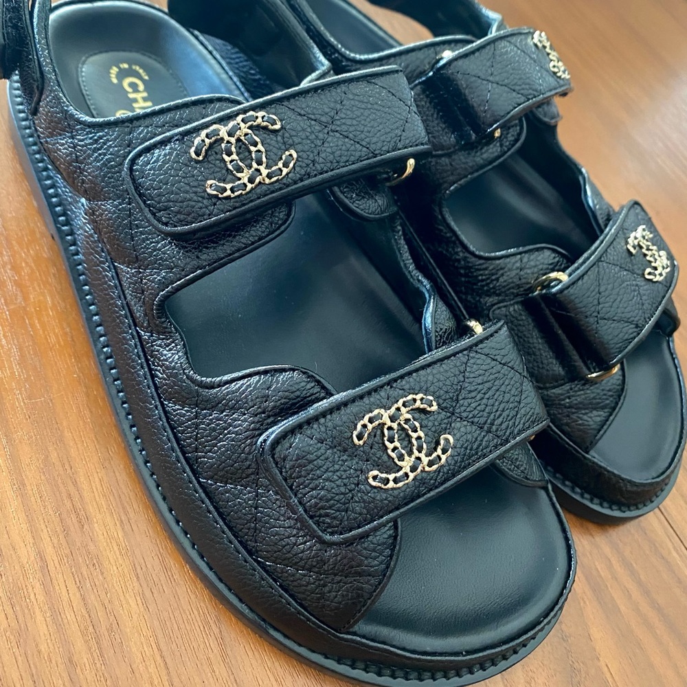 CHANEL GATE NO 5 SANDALS/DAD SANDALS NEW IN BOX, NEVER WORN, SPRING/SUMMER 2022